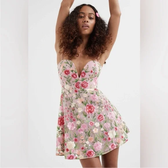 strapless open back dress For Love & Lemons